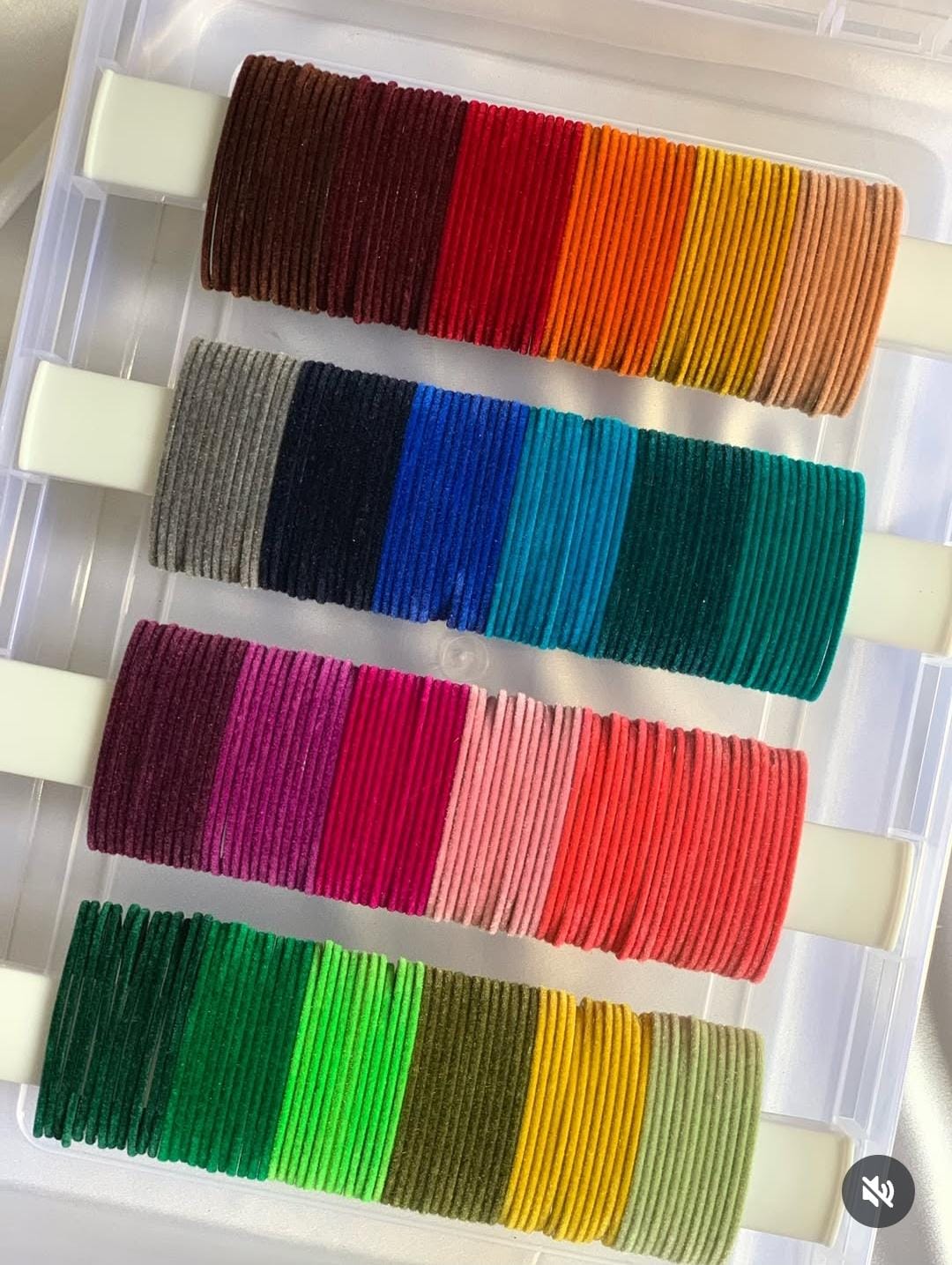 Indian Soft Matte Multi-Color Velvet Finish Bangles Set | Indian Jewellery | 4 Roll Bangle Set | Premium Indian Bangles Set for Women