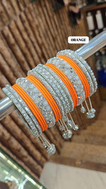 Stone Set with Beautiful Matte Metal Bangles Set | Bridal Bangle Set | Indian Bangles Set | Indian Jewellery