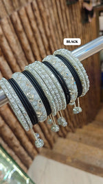 Stone Set with Beautiful Matte Metal Bangles Set | Bridal Bangle Set | Indian Bangles Set | Indian Jewellery