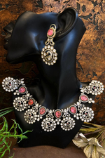 Intricate Floral Polki Choker Earrings Set, Bridal Polki Necklace Earrings Set, Wedding Polki Jewelry Collection, Polki Earrings Set