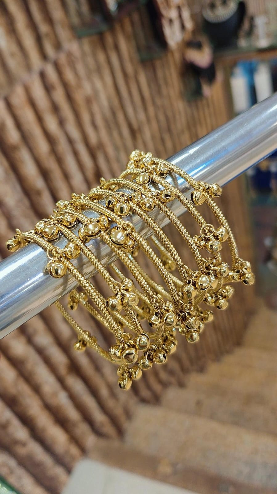 Kashmiri Copper Steel Ghungroo Bangles Set | 8 PCS Indian Jewellery | Traditional Indian Bangles Set for Women