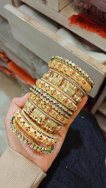 Indian Rajwadi Elephant Bridal Bangle Set | Traditional Indian Jewellery Rajwadi Bangles Set