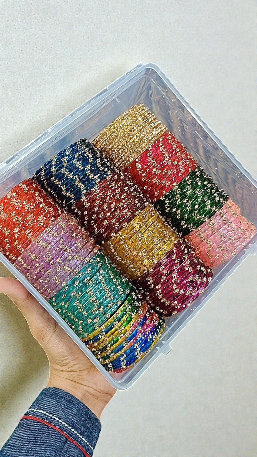 Indian Bangles Set Glass Combo Box – 12 Dozen (12 Colours) Traditional Bangle Bunch | Libasaa