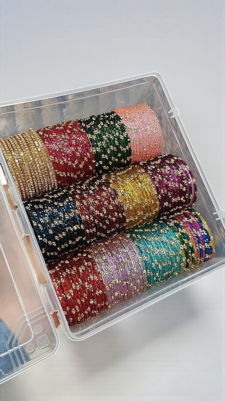 Indian Bangles Set Glass Combo Box – 12 Dozen (12 Colours) Traditional Bangle Bunch | Libasaa