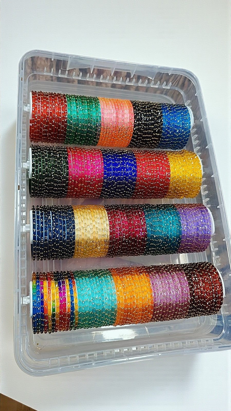 Glass Bangle Bunch – 20 Color Indian Bangles Set | Traditional Indian Jewellery Bangle Combo