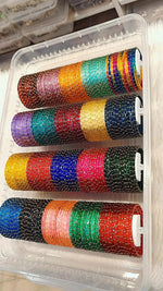 Glass Bangle Bunch – 20 Color Indian Bangles Set | Traditional Indian Jewellery Bangle Combo
