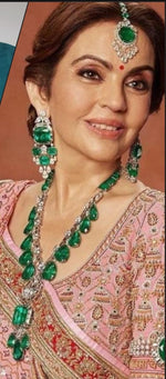 Nita Ambani Wedding Polki Necklace Earings Set, Pakistani Wedding Necklace Earrings Set, Polki Necklace, Polki Earrings, Nita Ambani Jewelry, Celeb Jewelry Set, Nita Ambani Necklace Set
