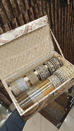 Luxury Gold Combo Box Bangles Set | Golden Side Stone Indian Bridal Jewellery | Wedding Bangle Collection