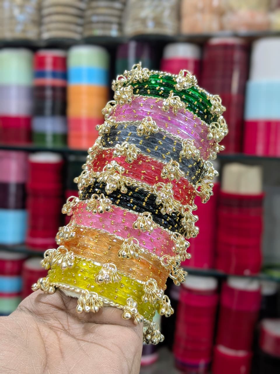 Indian New Kashmiri Ghunghroo Bangles with Raindrop Design | Bridal Bangle Set | Traditional Indian Jewellery Bangles Set