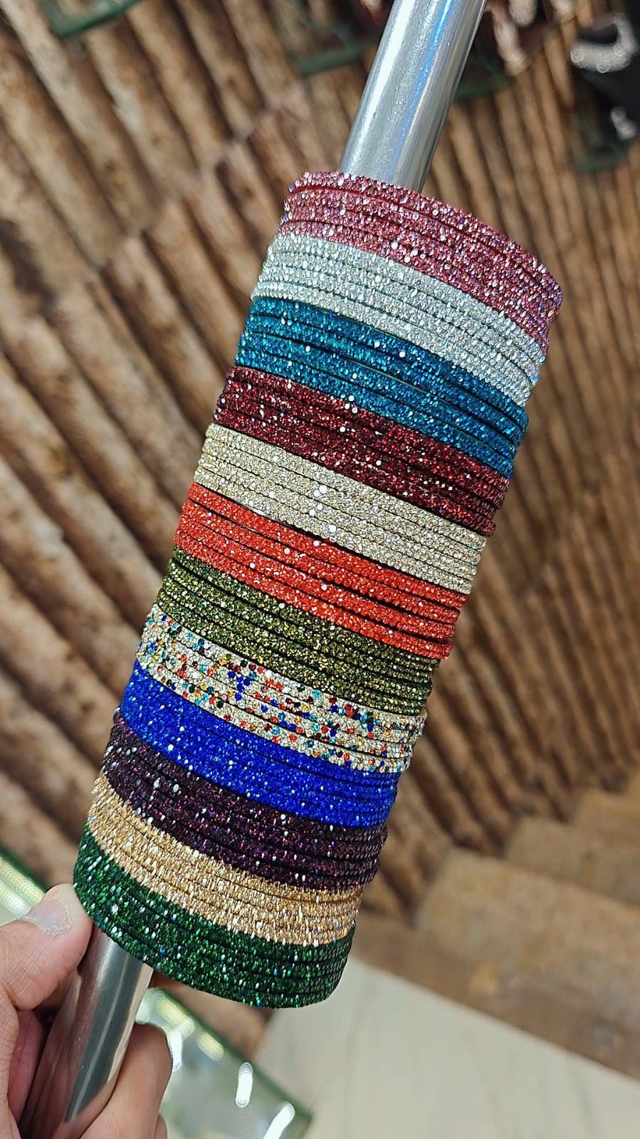 Premium 2 Line Crystal Glass Bangles Design | 12 Colours Combo Box (4 Pcs Each) | Traditional Indian Bridal & Party Wear Bangles Set for Women