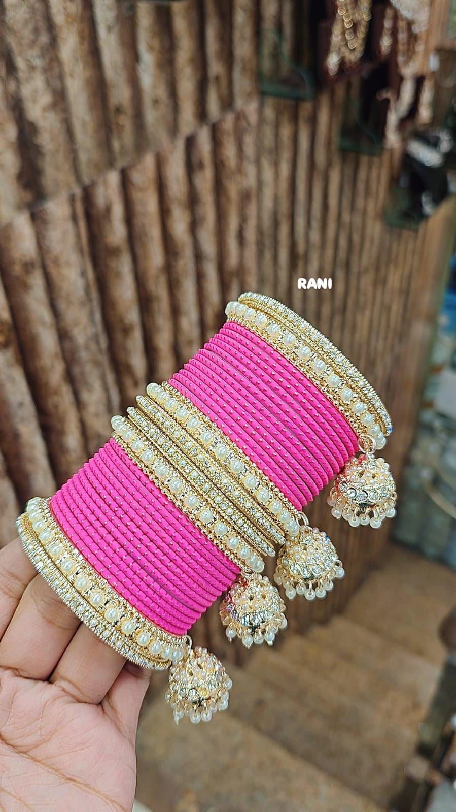 Golden Jhumar Bangle Set with Matte Dotted Bangles Set Bangles | Traditional Indian Bridal & Festive Jhumki Set for Women