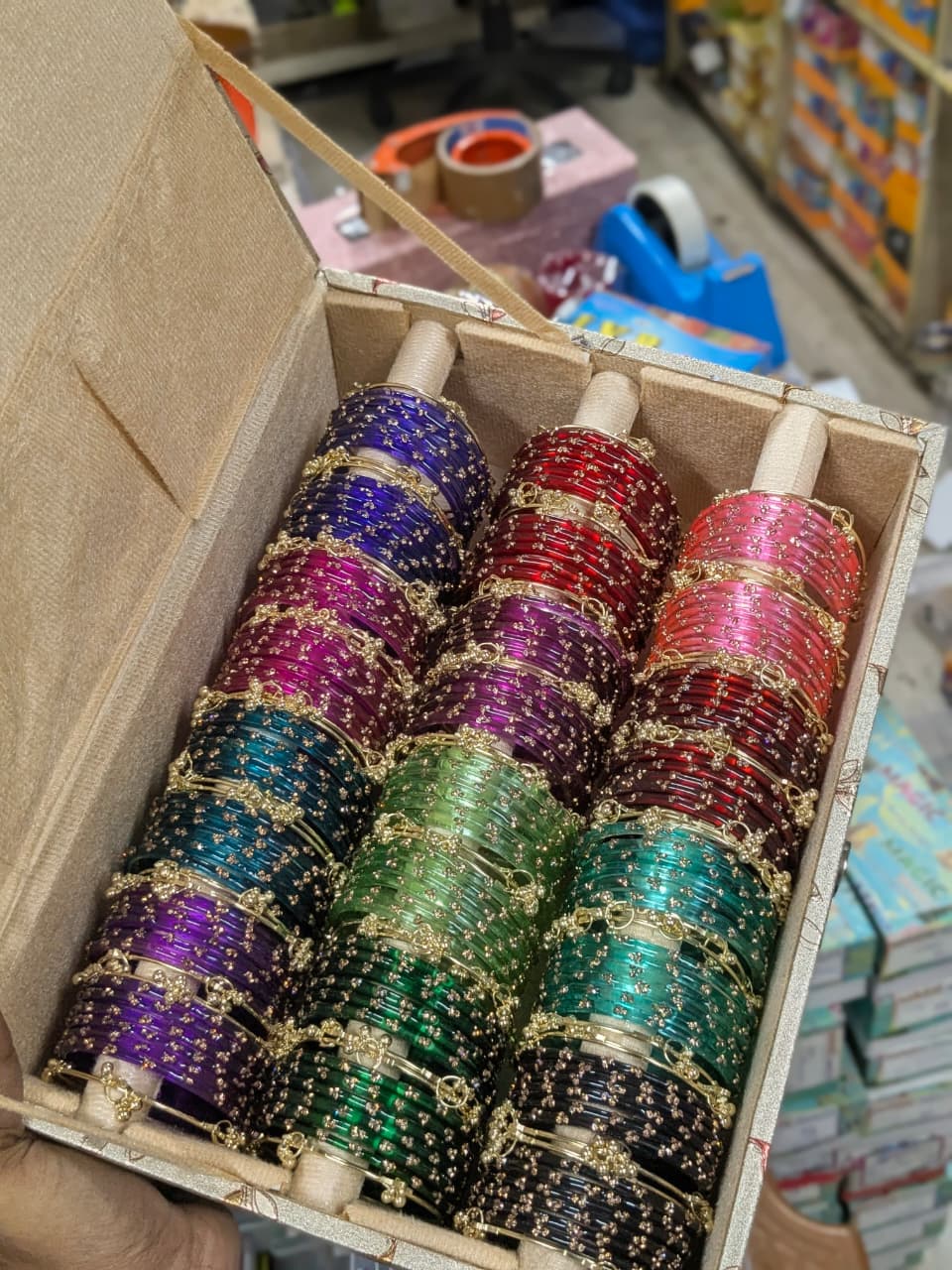 Indian New Kashmiri Ghunghroo Bangles with Raindrop Design | Bridal Bangle Set | Traditional Indian Jewellery Bangles Combo Box Set