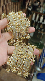 Kashmiri Bangles, Shadow Stone Bangles, Ghungru Bangles, Bridal Bangles Set, Wedding Bangles, Traditional Indian Jewellery