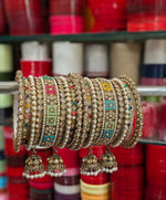 New Copper Multi Bangles Set with Jhumki Traditional Indian Ethnic Jewellery for Women Wedding & Festive Wear