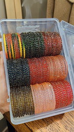 Glass Moti Bangles Combo Set 9 Stunning Colours Combo Indian Bangles Set & Jewellery | Richnees Look