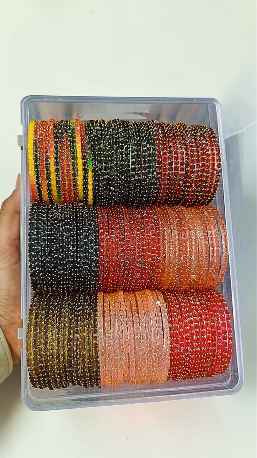 Glass Moti Bangles Combo Set 9 Stunning Colours Combo Indian Bangles Set & Jewellery | Richnees Look