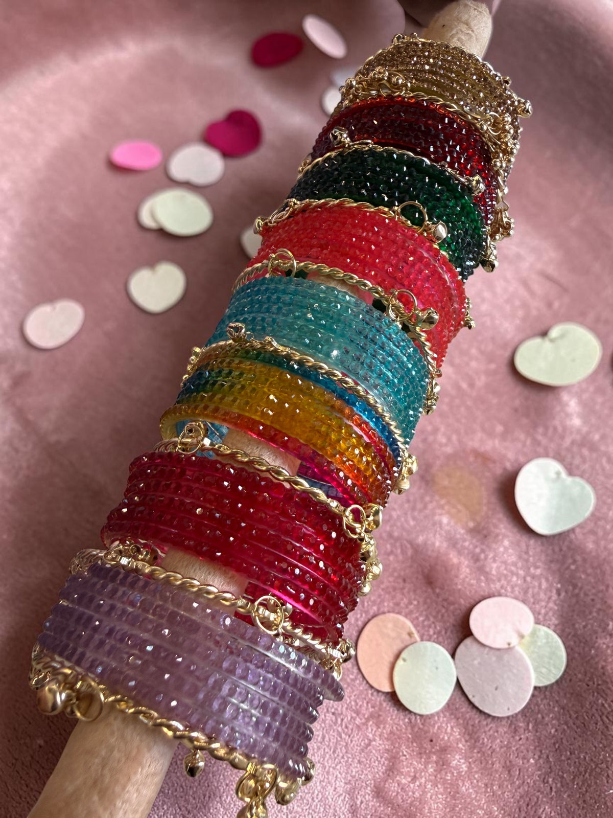New Kashmiri Ghunghroo Bangles Set | 8 Color Combo Bridal Bangles | Flower Design Traditional Jewellery for Women
