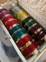 Indian New Kashmiri Ghunghroo Bangles with Flower Design | Bridal Bangle Set | Traditional Indian Jewellery Bangles Combo Box Set