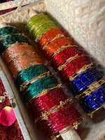 Indian New Kashmiri Ghunghroo Bangles with Raindrop Design 8 Colors | Bridal Bangle Set | Traditional Indian Jewellery Bangles Combo Box Set