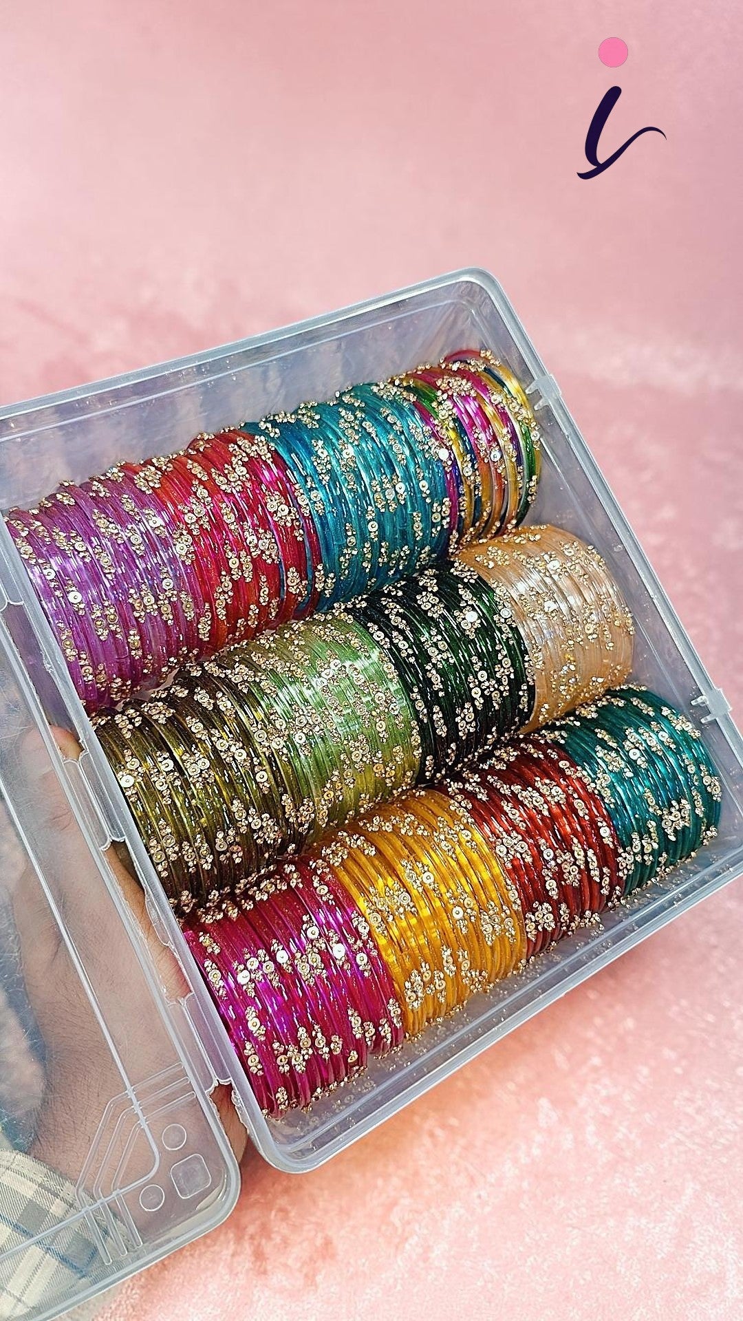 Glass Tikki Jelly Bangles Combo Set (12 Dozen, 12 Colours Box) | Premium Indian Traditional Bangles Collection for Women
