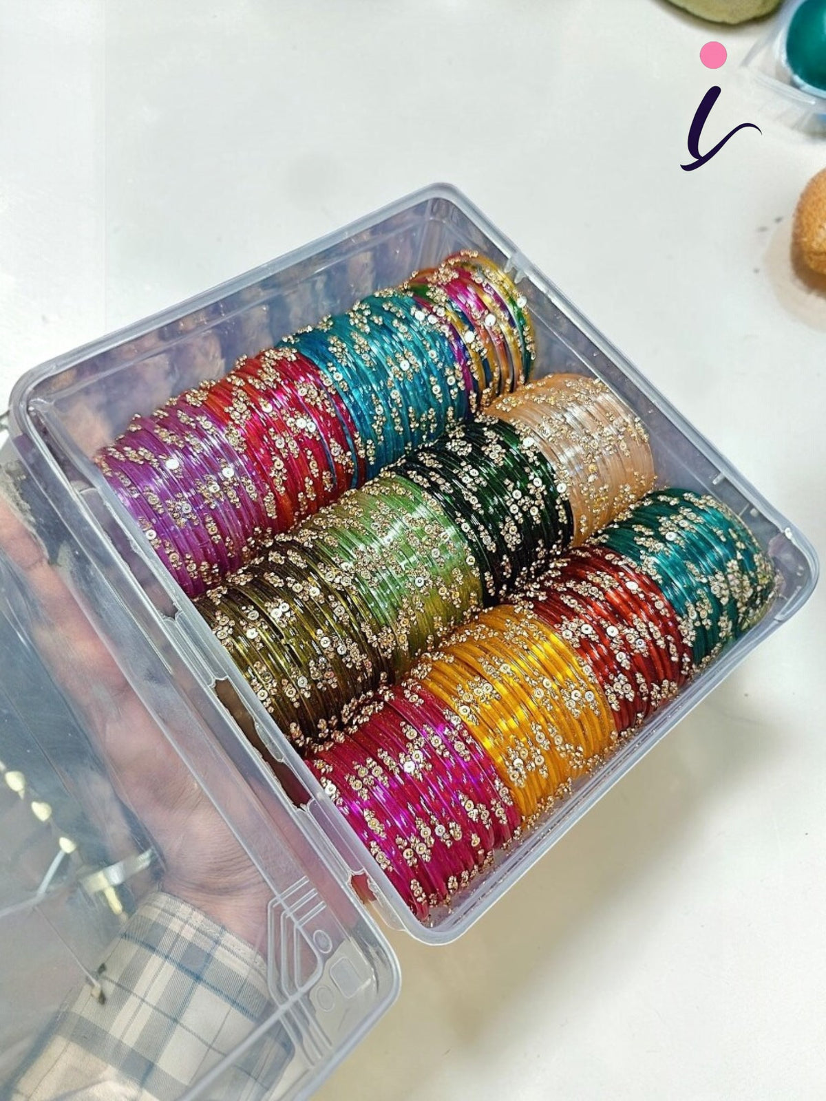 Glass Tikki Jelly Bangles Combo Set (12 Dozen, 12 Colours Box) | Premium Indian Traditional Bangles Collection for Women