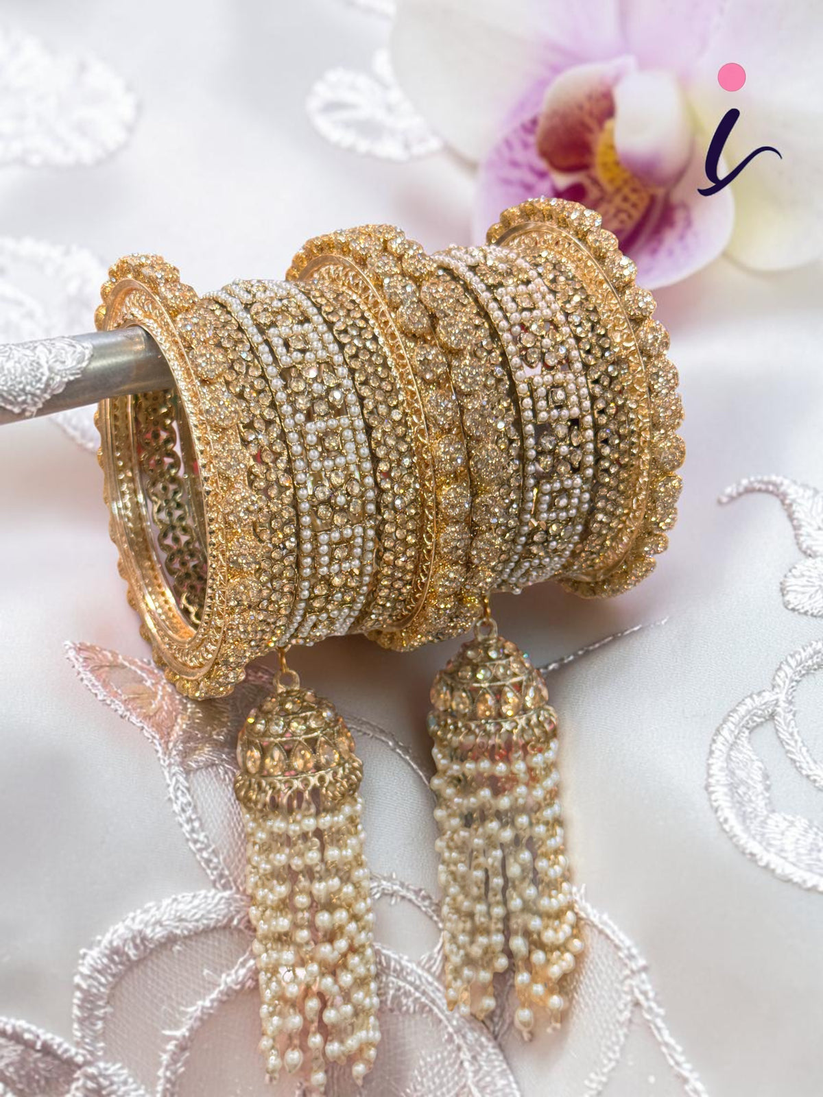 Premium Quality Copper Bangles Set for Women | Luxury Bridal Kada with Pearl Tassel Latkan | Traditional Wedding & Festive Jewelry Collection