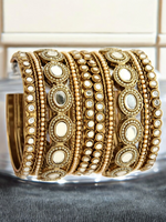 Mirrored Kundan Engagement Chura Bangles Jewellery, Bollywood Bangles Jewellery Set, Celebrity Jewelry, Rajsthani Chura Jewelry, Kundan Chura Jewellery Set, Kundan Bangles Set