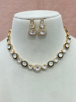 Wedding Pearl Kundan Choker Earrings Set, Indian Pearl Choker Set, Bollywood Kundan Jewelry, Pakistani Kundan Necklace Set