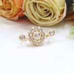 Red Enamel Kundan Adjustable Ring – Traditional Ethnic Jewelry