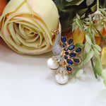 Peacock Design Kundan & Pearl Adjustable Ring – Elegant Ethnic Jewelry