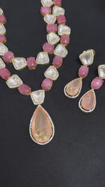 Kundan Stones Multi Layered Necklace Set, Kundan Jewelry, Bridal Necklace Set, Indian Jewelry, Celebrity Inspired Kundan Doublet Stone Necklace Set