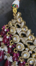 Pink Beaded Kundan Choker Necklace Set with Earrings Bridal & Party Wear Jewelry