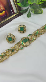 Celebrity Inspired Necklace Kundan Choker Set, Bridal Kundan Necklace, Indian Wedding Jewellery, Celebrity Style Necklace Set,