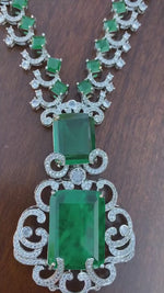 Bollywood Royal Emerald Green Queen Necklace Set