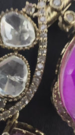 Celebrities Inspired American Diamond Bridal Necklace Earrings Set