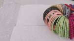 Indian Bangle Set, Indian Bangles, Thread Bangles, Matte Bangle Set Pack of 12 Colors, Colourful Bangle Bunch for Women