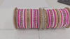 Pink Color and Antique Golden Color Silk Matte Dotted Indian Bridal Wedding Jewelry Traditional Bangle Set