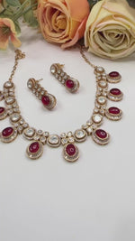 Multicolor Kundan Bridal Necklace & Earrings Set – Elegant Wedding Jewelry