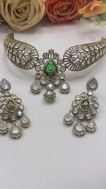 Royal Kundan Choker Necklace & Earrings Set – Bridal Wedding Jewelry