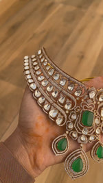 Gold & Polki Bridal Choker Set | Indian Jewellery | Dusty Accents Indian Necklace Set with Earrings