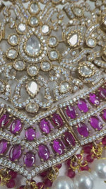 Royal Kundan & Ruby Choker Necklace Set with Pearls