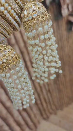 Wedding Touch Look Bridal Bangles Set | Indian Jewellery | Copper Gold Shadow Stone Touch Look Bridal Bangle Set | Premium Indian Bangles Set for Weddings & Festive Wear