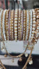 Pearl Crystal Stones Bangle Stack , Heavy Look Bridal Wedding Tassel, Latkan, Ghungroo Dangling Indian Pakistani Bangles