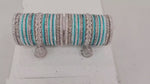 Blue & Silver Ethnic Alloy Bangles Set