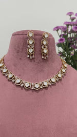 Polki Kundan Choker Necklace Set with Earrings for Women | Gold Plated Bridal Jewellery | Designer Indian Wedding & Party Wear
