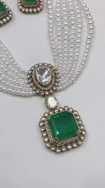 Palak Tiwari-Inspired Pearl Choker Necklace Set – Statement Pendant & Earrings