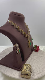 Bridal Victorian Kundan Necklace Set with Matching Earrings – Indian Jewellery Traditional Wedding Necklace Set