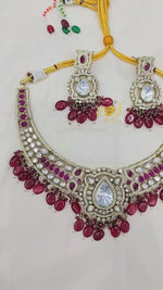 Premium Designed AD Wedding Necklace Jewellery Set, Premium AD Necklace Earrings, Premium CZ Earrings Set, Premium Indian AD Jewellery, Premium Bridal Necklace Earrings Set, Premium CZ Pakistani Jewelry