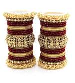 Indian bangle set, Wedding bangles, Indian bangles, Traditional Indian jewelry, Brass Metal and Stone Bridal Bangle Set for Women