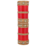 Red Designer Chura Bridal Punjabi Choora Fashion Jewellery Chuda Set